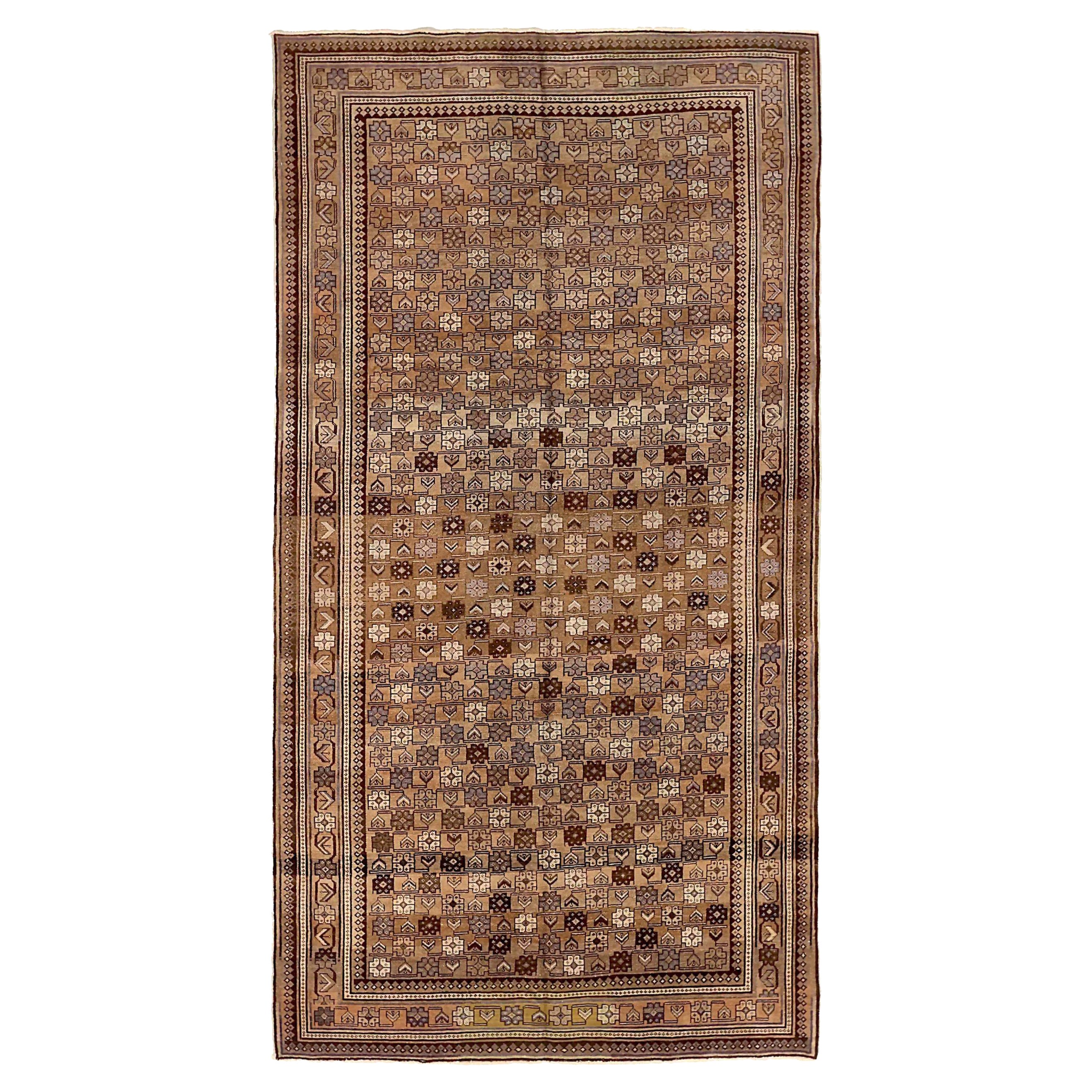Persian Varamin Area Rugs - Wool Brown Ivory Pink 73503