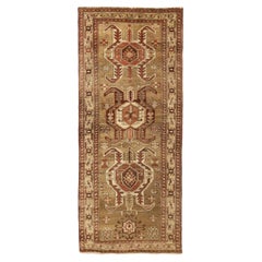 Persischer Aserbaidschanischer kleiner Teppich - Wolle Elfenbein Rot Taupe 73546