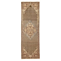 Persian Malayer Runner Rug - Wool Brown Ivory 73512