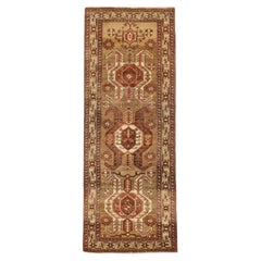 Persischer Aserbaidschanischer kleiner Teppich - Wolle Elfenbein Rot Taupe 73547