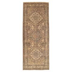 Tapis de sol Persan Malayer - Laine Brown Gray Ivory 73514