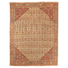 Persische Sultanabad-Teppiche Circa 1880 - Wolle Elfenbeinrot 73531