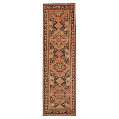 Tapis de course russe Karabagh Circa 1910 - Laine Noir Ivoire Rose 73604