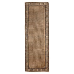 Persian Hamadan Small Rug - Wool Brown Ivory 73582
