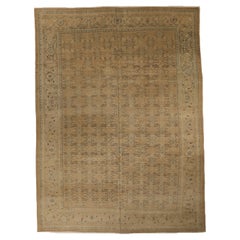Persian Mahal Area Rug (Round) - Wool Brown Taupe 73624