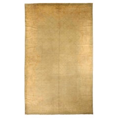 French Aubusson Area Rugs - Wool Ivory Yellow 73635
