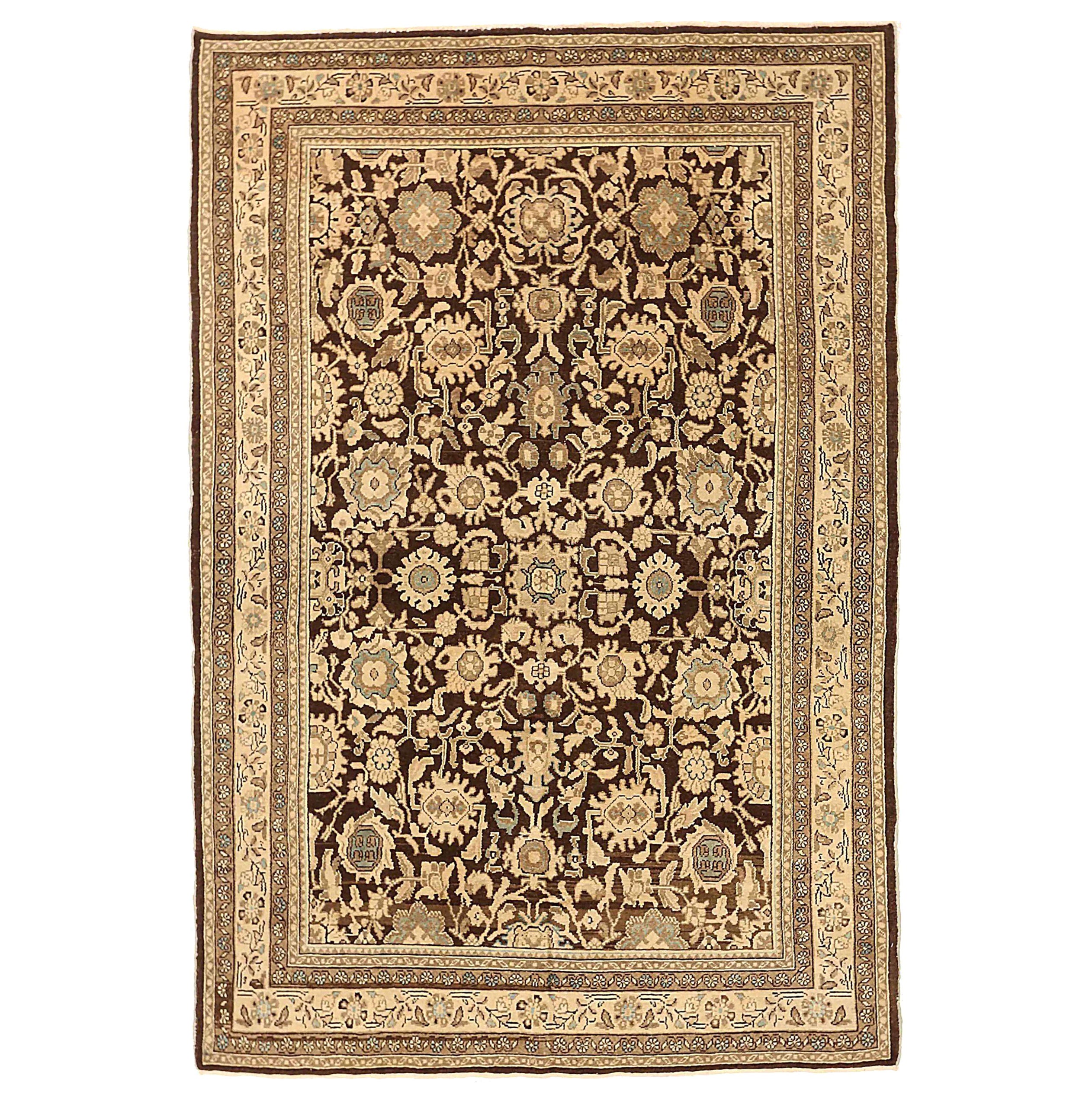 Persische Malayer Teppiche - Wolle Braun Elfenbein 73661