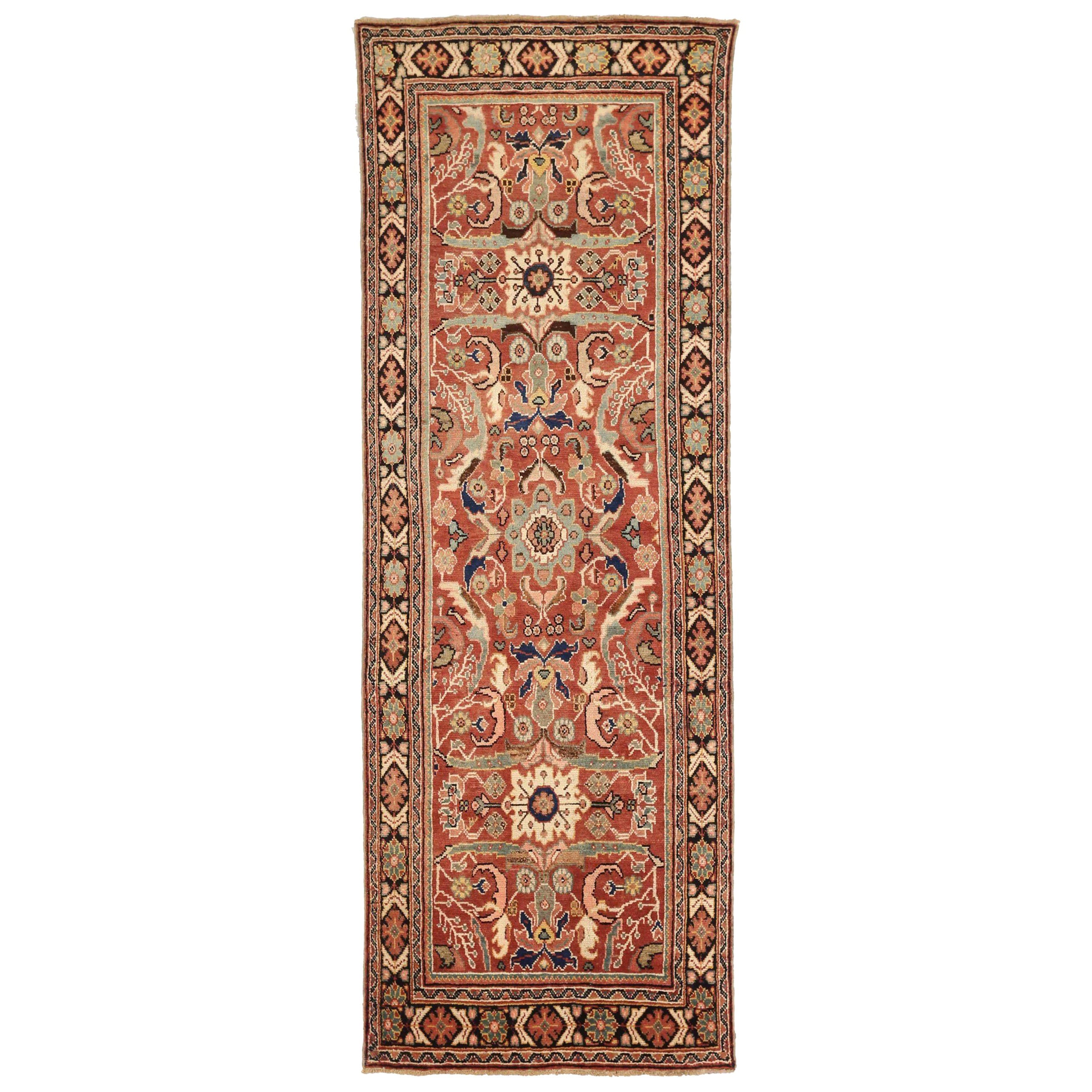 Persischer Meshkabad Kleiner Teppich - Wolle Blau Elfenbein Rot 73824