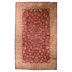 Persischer Mashad Over Size-Teppich Circa 1880 - Wolle Elfenbein Rot 73864