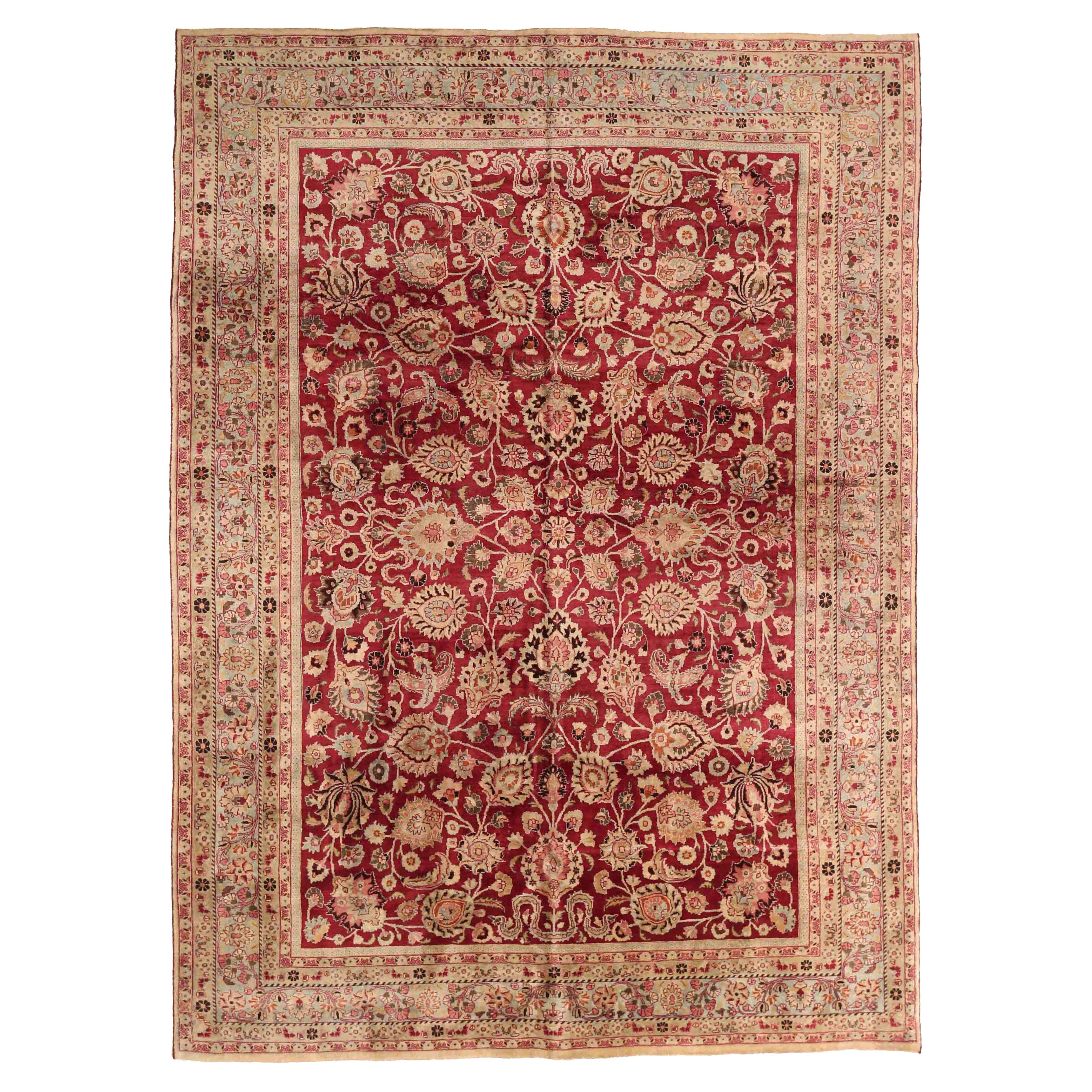 Persische Mashad-Teppiche - Wolle Elfenbeinrot 73868
