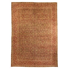 Tappeto persiano Kerman Over Size Circa 1910 - Lana Avorio Rosso 73849