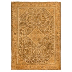Persischer Meshkabad Kleiner Teppich - Wolle Braun Elfenbein 73853