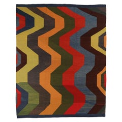 Rug & Kilim Persiano Circa 1990 - Lana Blu Verde Rosso Giallo 73886