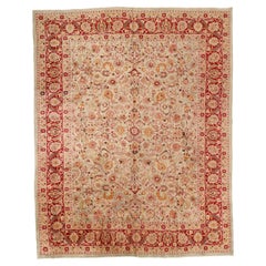 Persian Mashad Area Rugs - Wool Ivory Red Yellow 73909