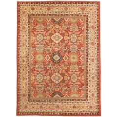 Persian Sultanabad Area Rugs Circa 1880 - Wool Green Ivory Red 73931