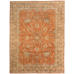 Persische Täbris-Teppiche - Wolle Elfenbein Rot Taupe 73915