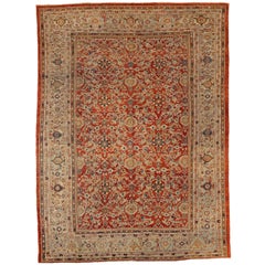 Persische Sultanabad Teppiche - Wolle Braun Elfenbein Rot 73934