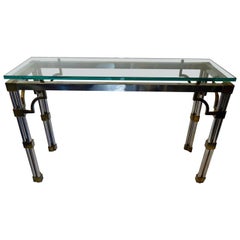 Mid-Century Modern Mixed Metal Console Attributed to John Vesey