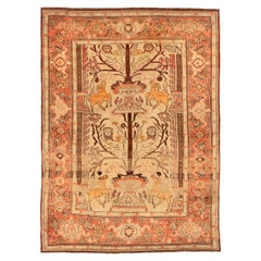 Petit tapis russe Karabagh - Laine Brown Ivoire Rose 73948