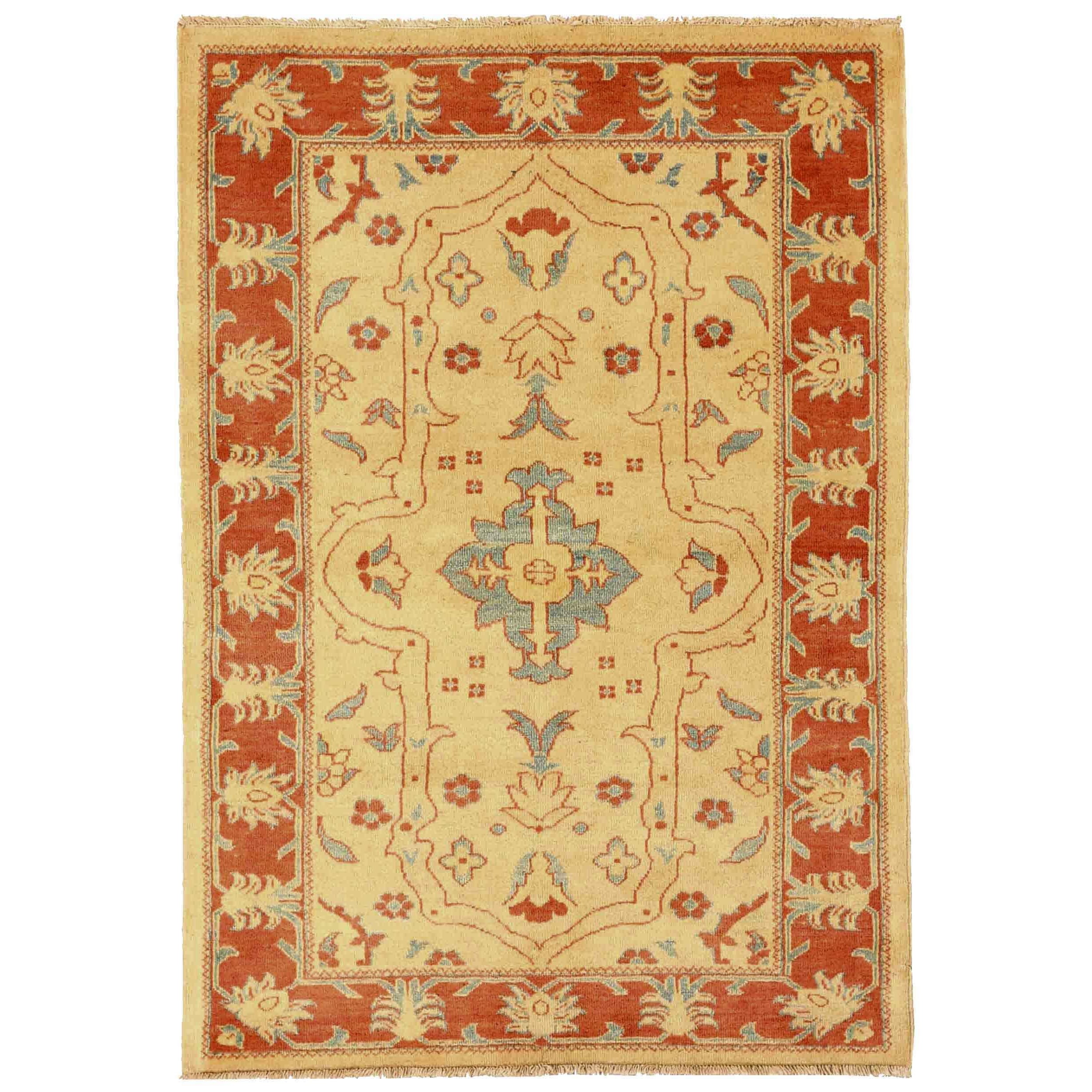 Tappeto persiano Mahal Piccolo Circa 1910 - Lana Blu Avorio Rosso 73964