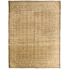 Persian Mahal Area Rugs - Wool Blue Brown Ivory 73986
