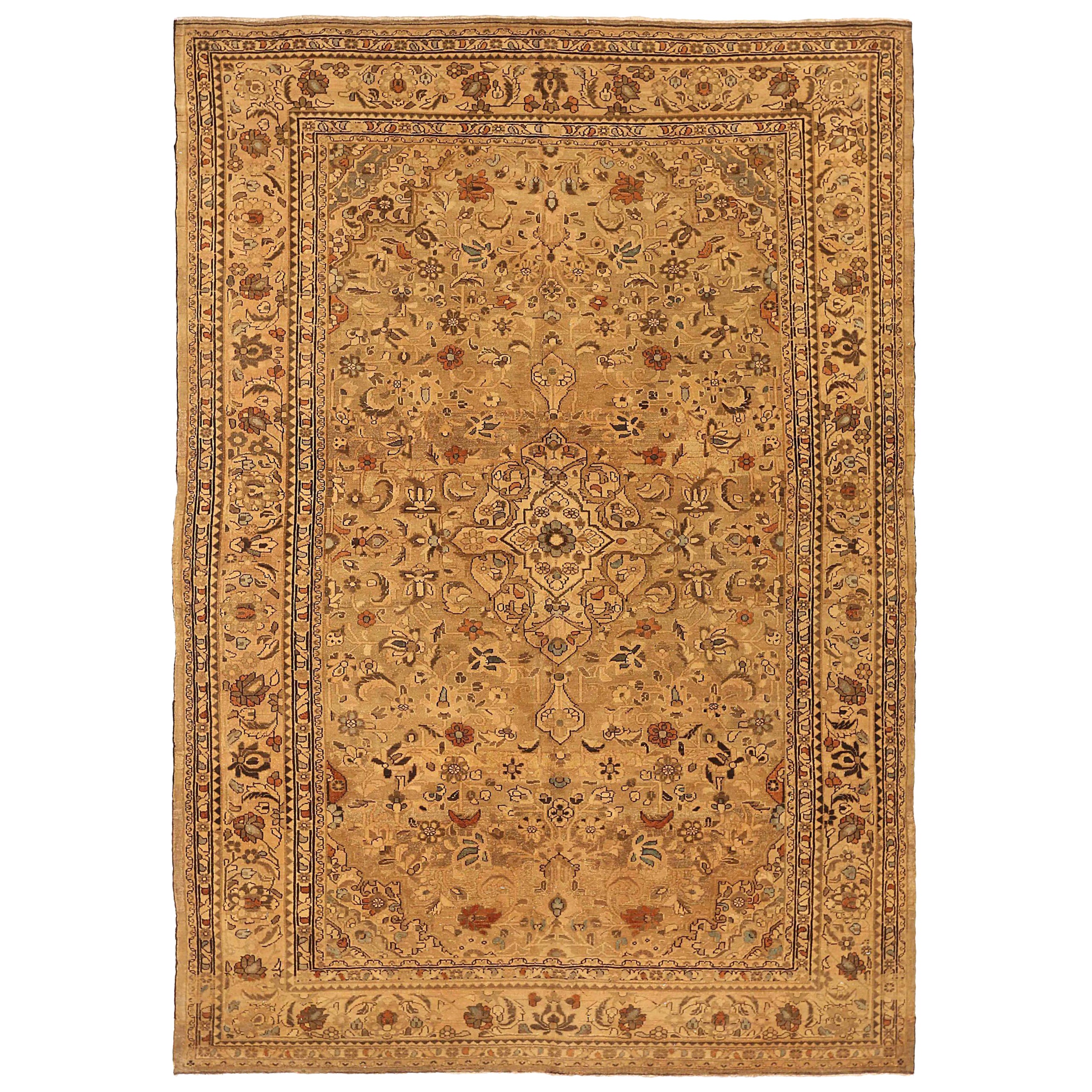 Persische Hamadan Teppiche CIRCA 1910 - Wolle Braun Elfenbein Rot 73997