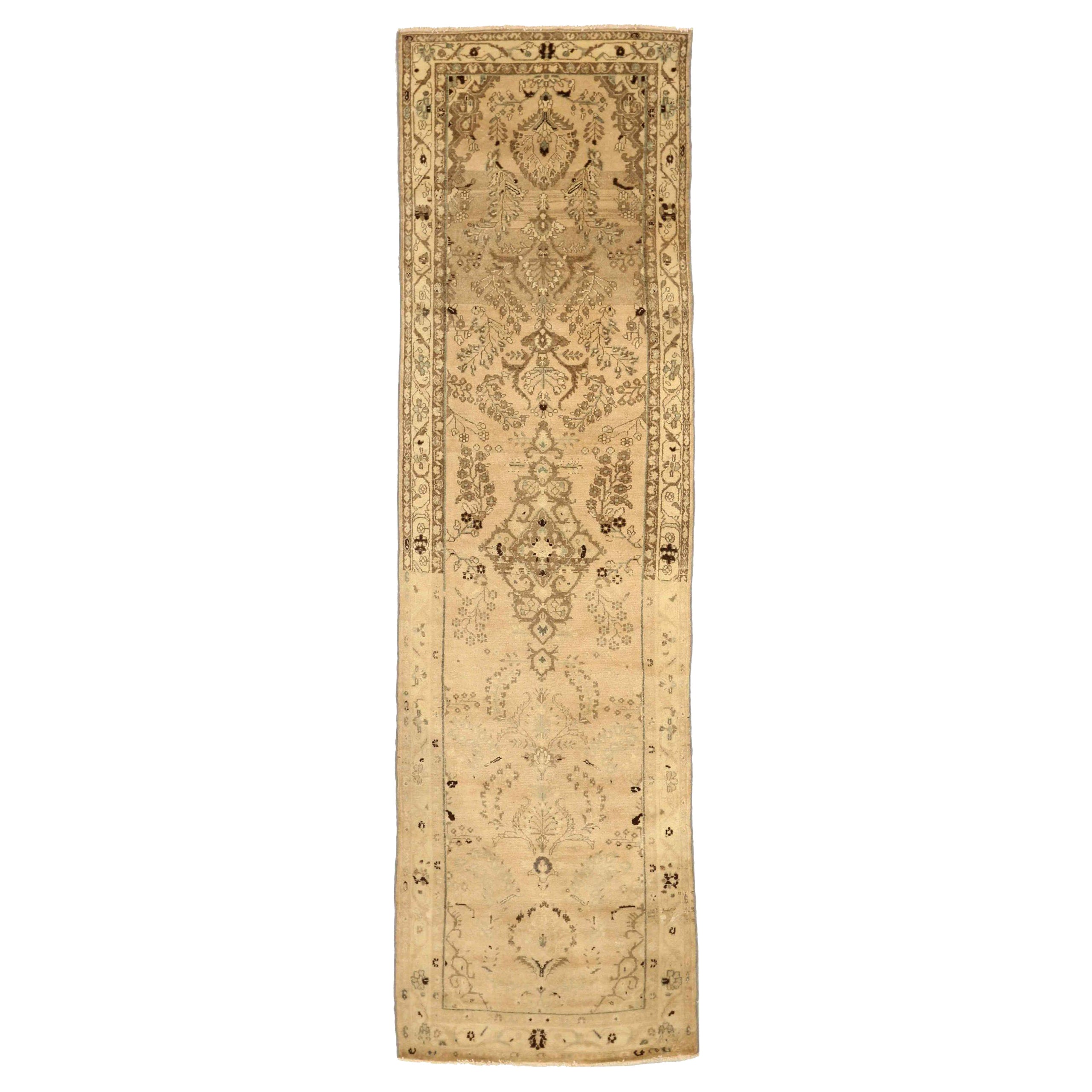 Alfombra Persa Malayer - Lana Marrón Marfil Topo 74029