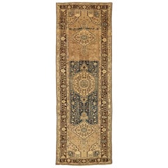 Tappeto persiano Malayer piccolo - Lana Blu Marrone Avorio 74023