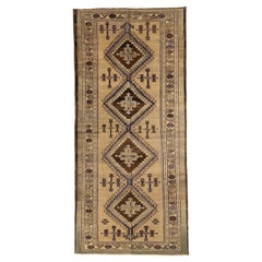 Tapis persan Varamin Circa 1910 - Laine Brown Ivoire Purpel 74047