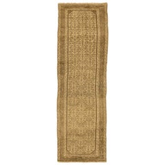 Persian Malayer Runner Rug - Wool Brown Ivory 74061