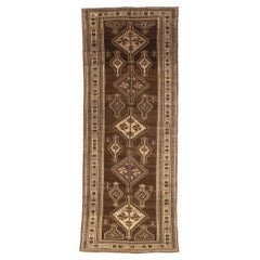 Tapis persan Varamin Circa 1910 - Laine Brown Ivory 74139