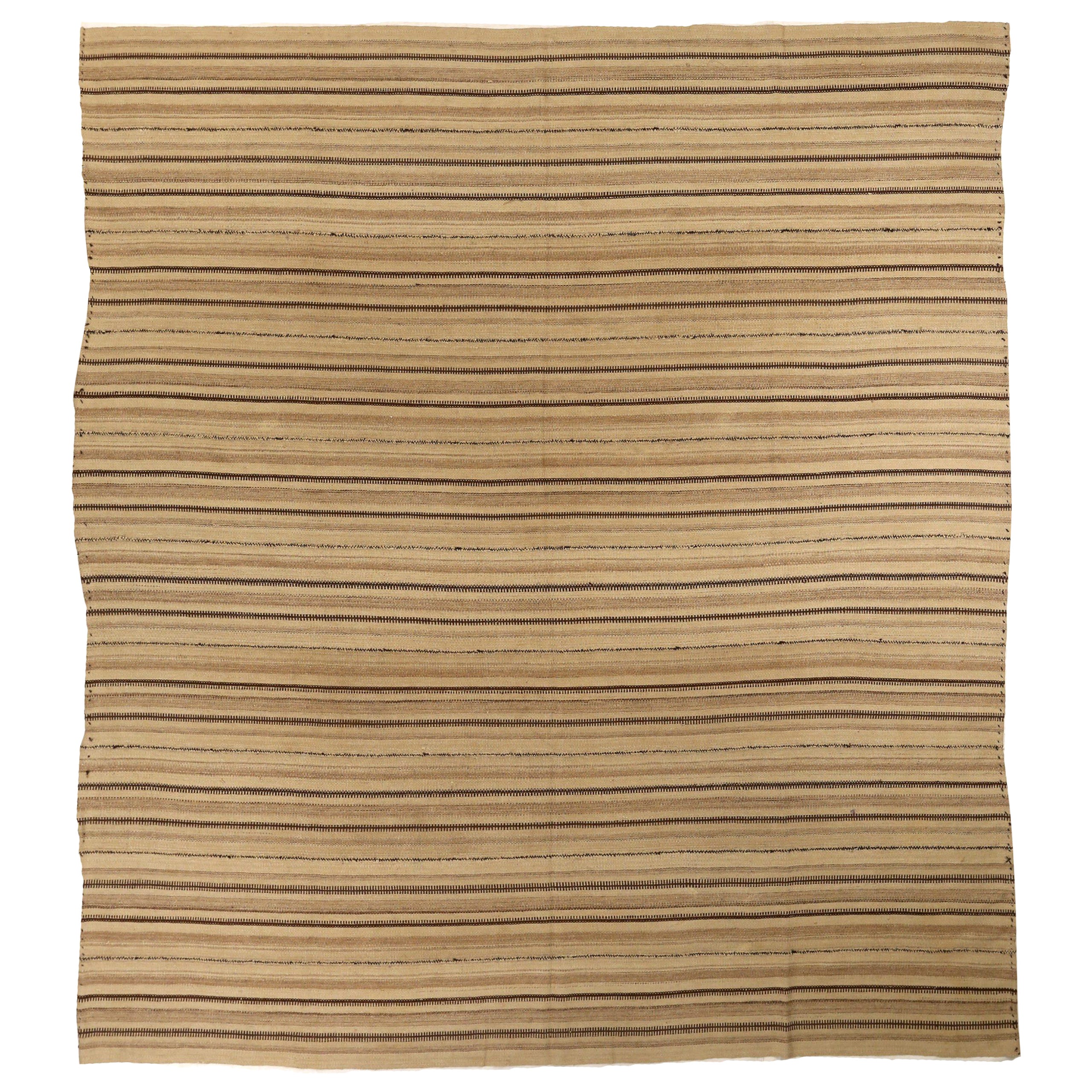 Rug & Kilim Kilim Circa 1910 - Laine Brown Ivoire Taupe 74147
