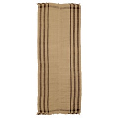 Persian Kilim Small Rug Circa 1910 - Wool Brown Ivory 74152