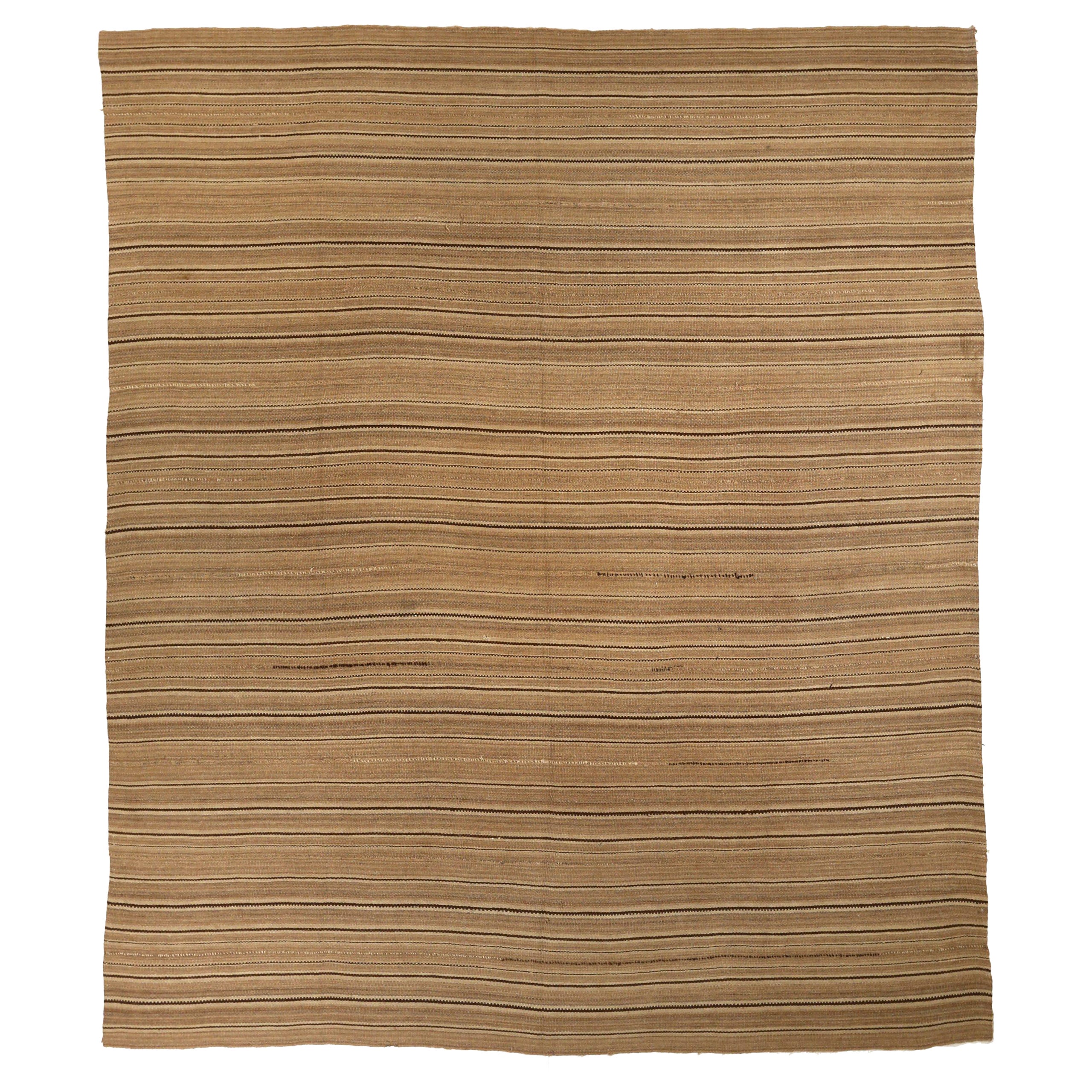 Rug & Kilim Kilim Circa 1910 - Laine Brown Ivoire Taupe 74157