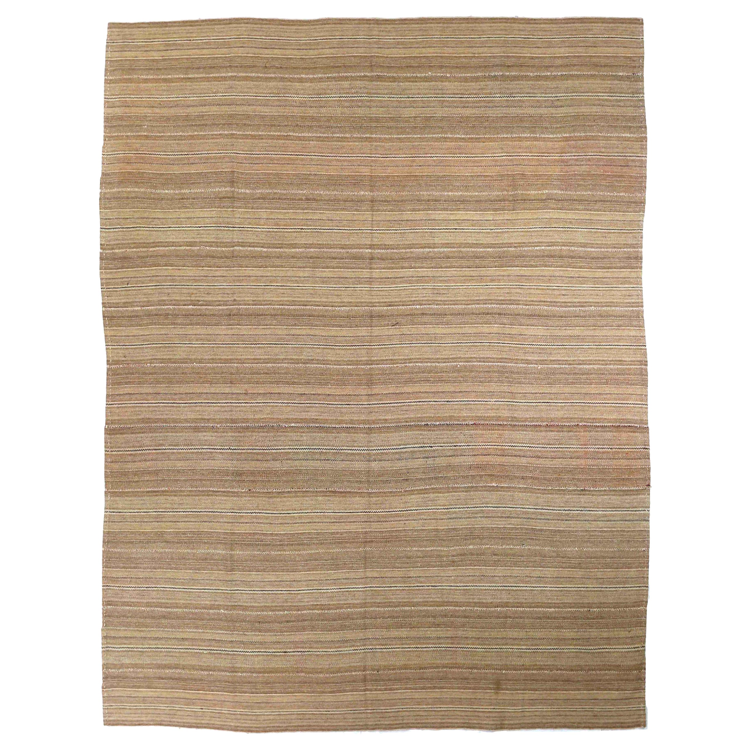 Rug & Kilim Kilim Circa 1910 - Laine Brown Ivoire Taupe 74173