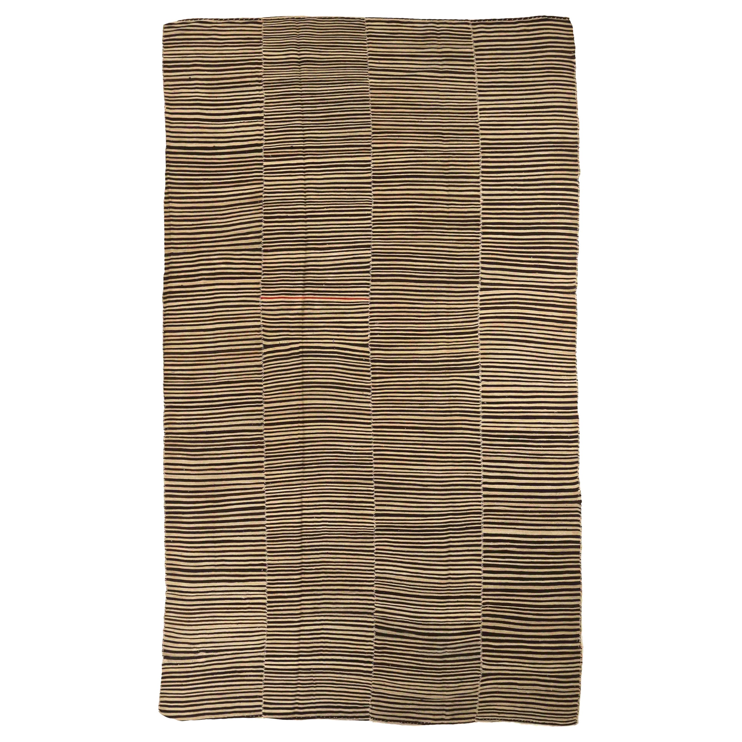 Persische Kilim Teppiche CIRCA 1910 - Wolle Braun Elfenbein 74161
