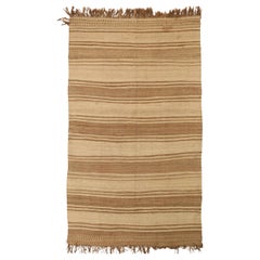 Persian Kilim Small Rug Circa 1910 - Wool Brown Ivory 74162