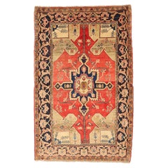 Persisch Kurdisch Kleiner Teppich - Wolle Braun Elfenbein Rot 75027