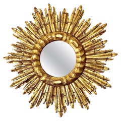 Vintage Giltwood Sunburst-Spiegel