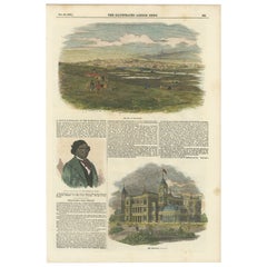 Melbourne in 1855: Cityscape, Indigenous Portrait, and Town Hall View