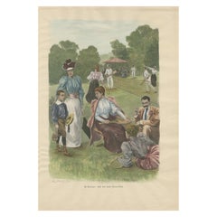 Victorian Elegance and Leisure: A Day on the Lawn Tennis Court, ca.1895