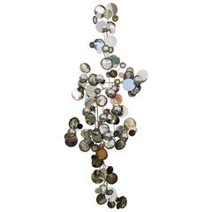 C. Jere Chrome Raindrops Wall Sculpture, Signed