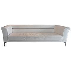 Roche Bobois White Leather Sofa