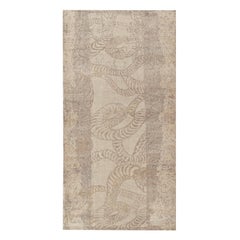 Alfombra abstracta estilo envejecido de Rug & Kilim con estampado beige-marrón y gris