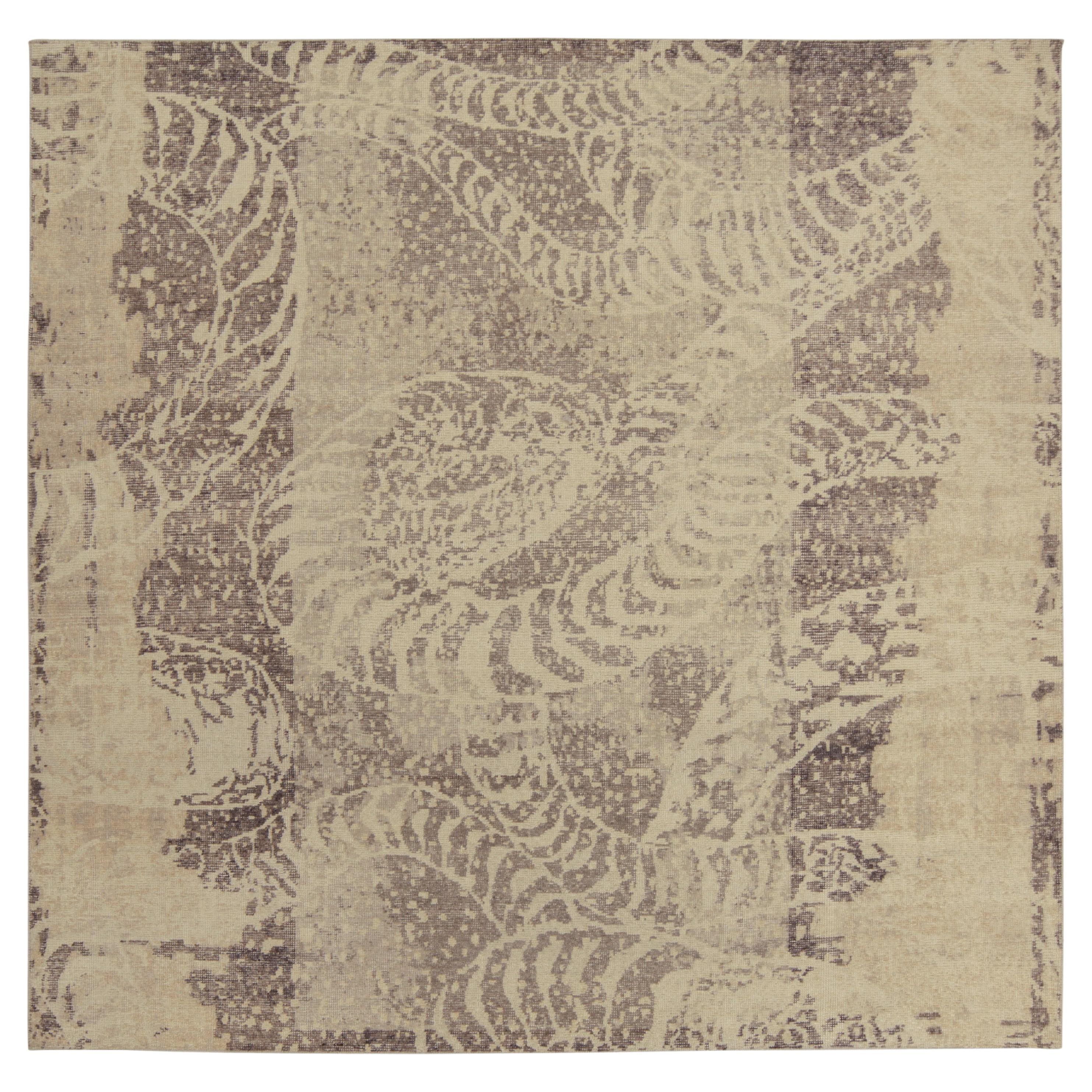 Alfombra abstracta estilo envejecido de Rug & Kilim con estampado beige-marrón y gris