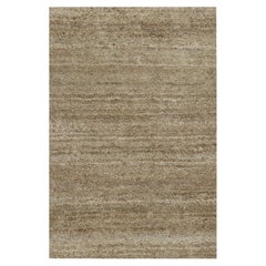Rug & Kilim's Strukturteppich in soliden beige-braunen Streifen