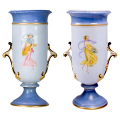 Paire de vases en porcelaine Napoléon III, (19ème siècle), Jean Nast