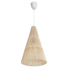 Swedish Designer, Pendant Light, Fabric, Metal, Sweden, 1960s