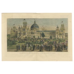 Gravur des Sydney International Exhibition Building (Garden Palace) in Sydney, um 1879