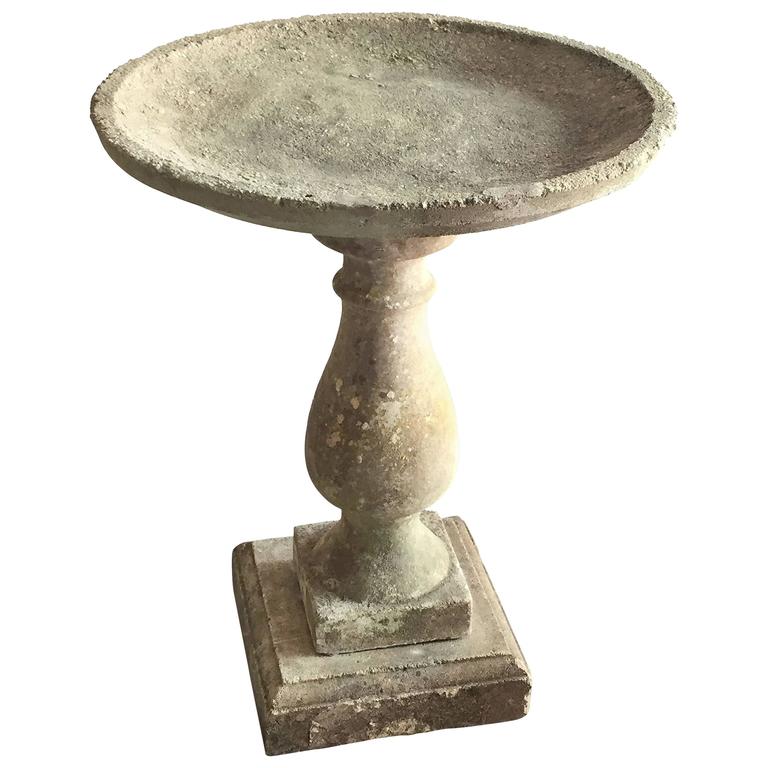 Large English Garden Stone Bird Bath at 1stDibs